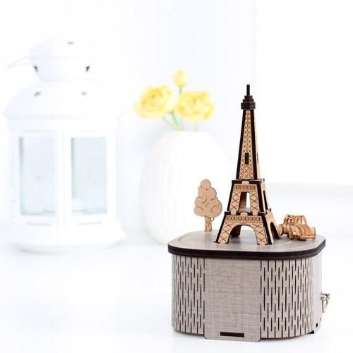 DIY 회전우드 오르골-파리 에펠탑