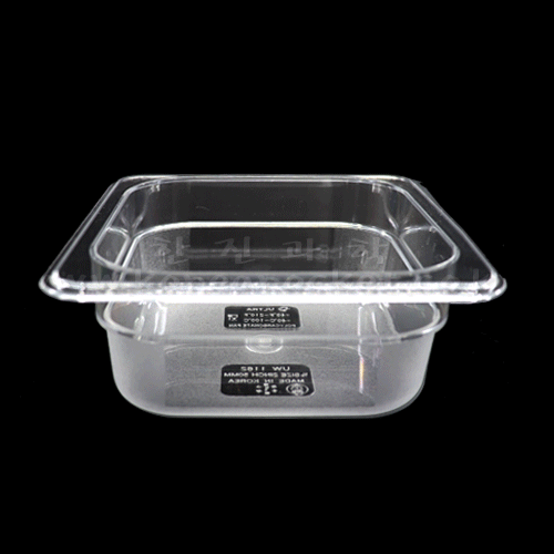 투명한 사각 플라스틱 그릇(고강도)(176×162×65mm)