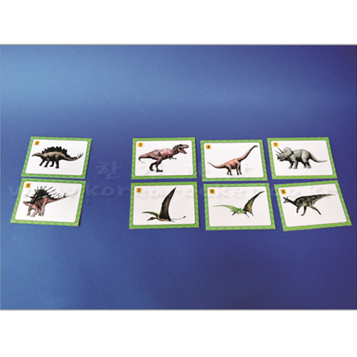 여러 종류의 공룡 카드(5인 세트)