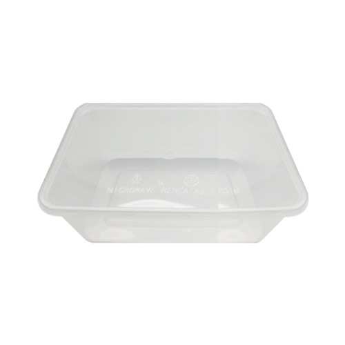 투명한 사각 플라스틱 그릇(PP재질/뚜껑포함)