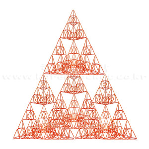 시에르핀스키삼각형(이등변 4단계)