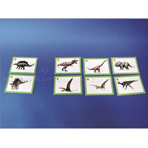 여러 종류의 공룡 카드(5인 세트)