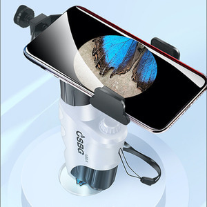 휴대용 전자 현미경(100배율)(휴대폰 거치대 포함)