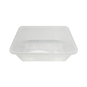 투명한 사각 플라스틱 그릇(PP재질/뚜껑포함)